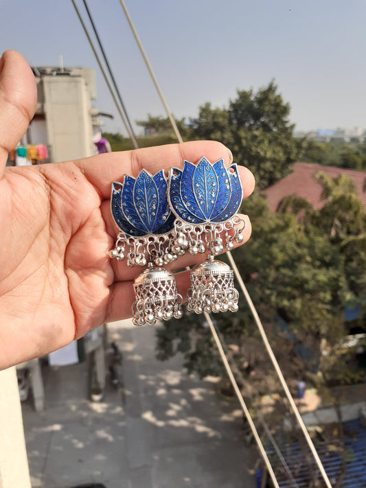 Shop lotus jhumki at Jewellery Lovers. Anti-tarnish, trendy & perfect for daily or festive wear. Free shipping available. jewellerylovers