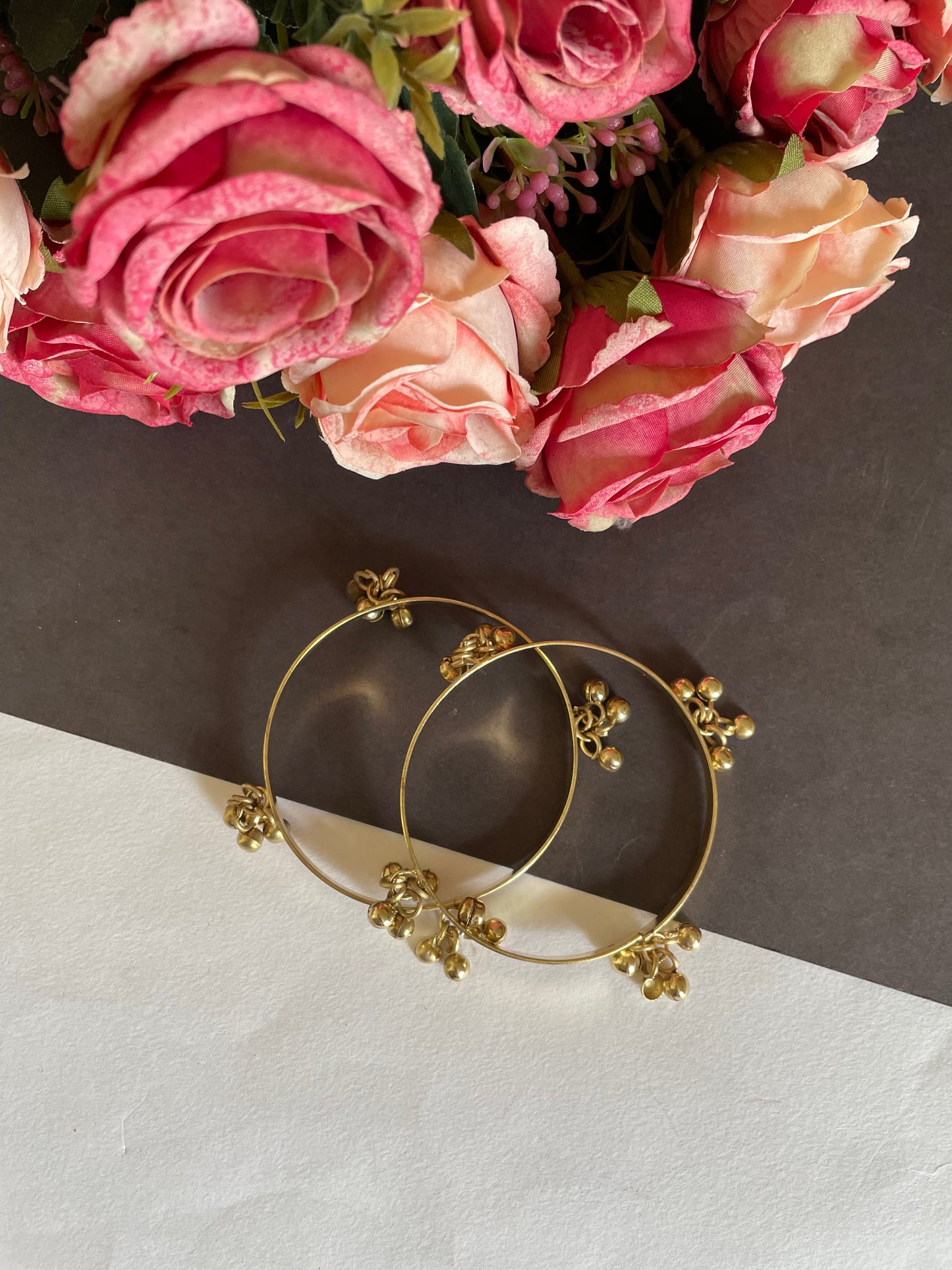 Golden ghungru bangles