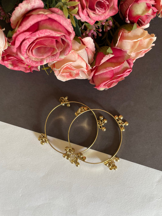 Golden ghungru bangles