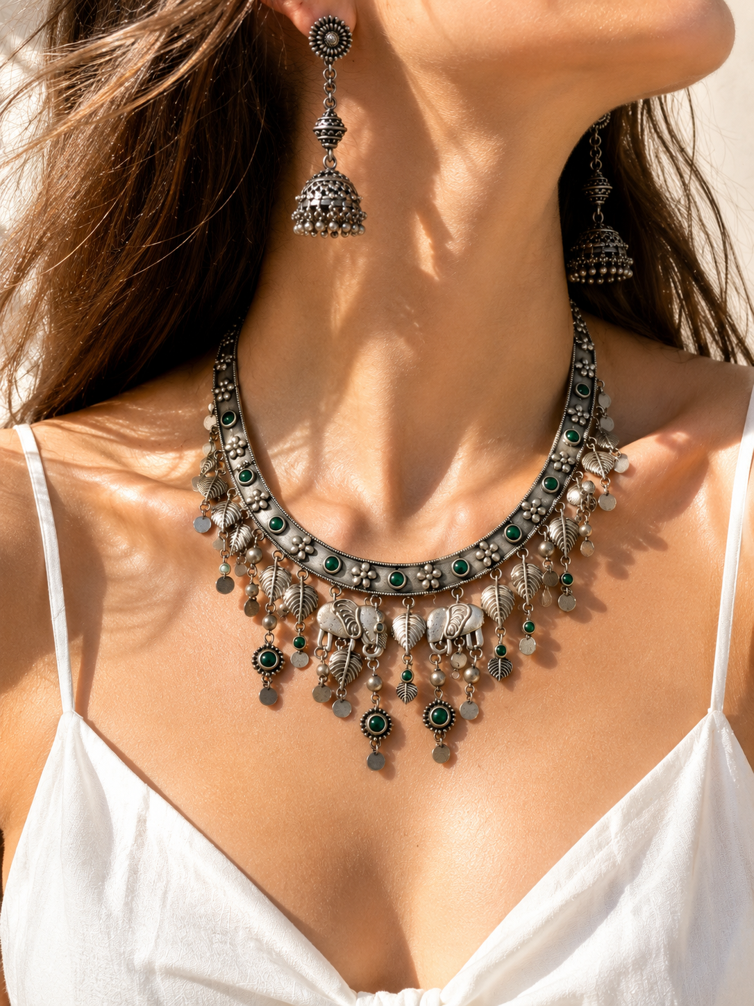Silver elephant necklace jewellerylovers