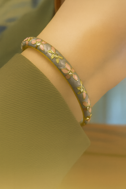 Flowery enamel bangle jewellerylovers