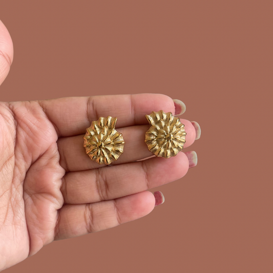 Snail chunky anti tarnished earrings