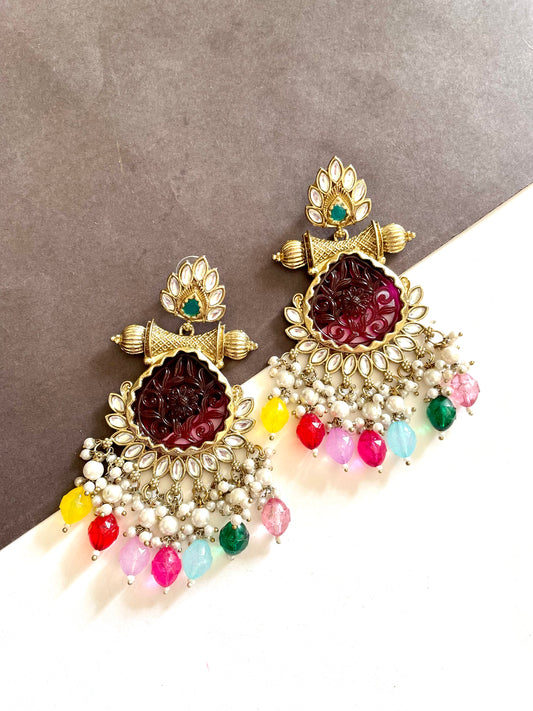 Multicolour aashna chaandbali