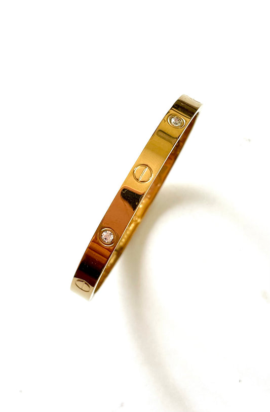 Cartier one stone one plain bangle