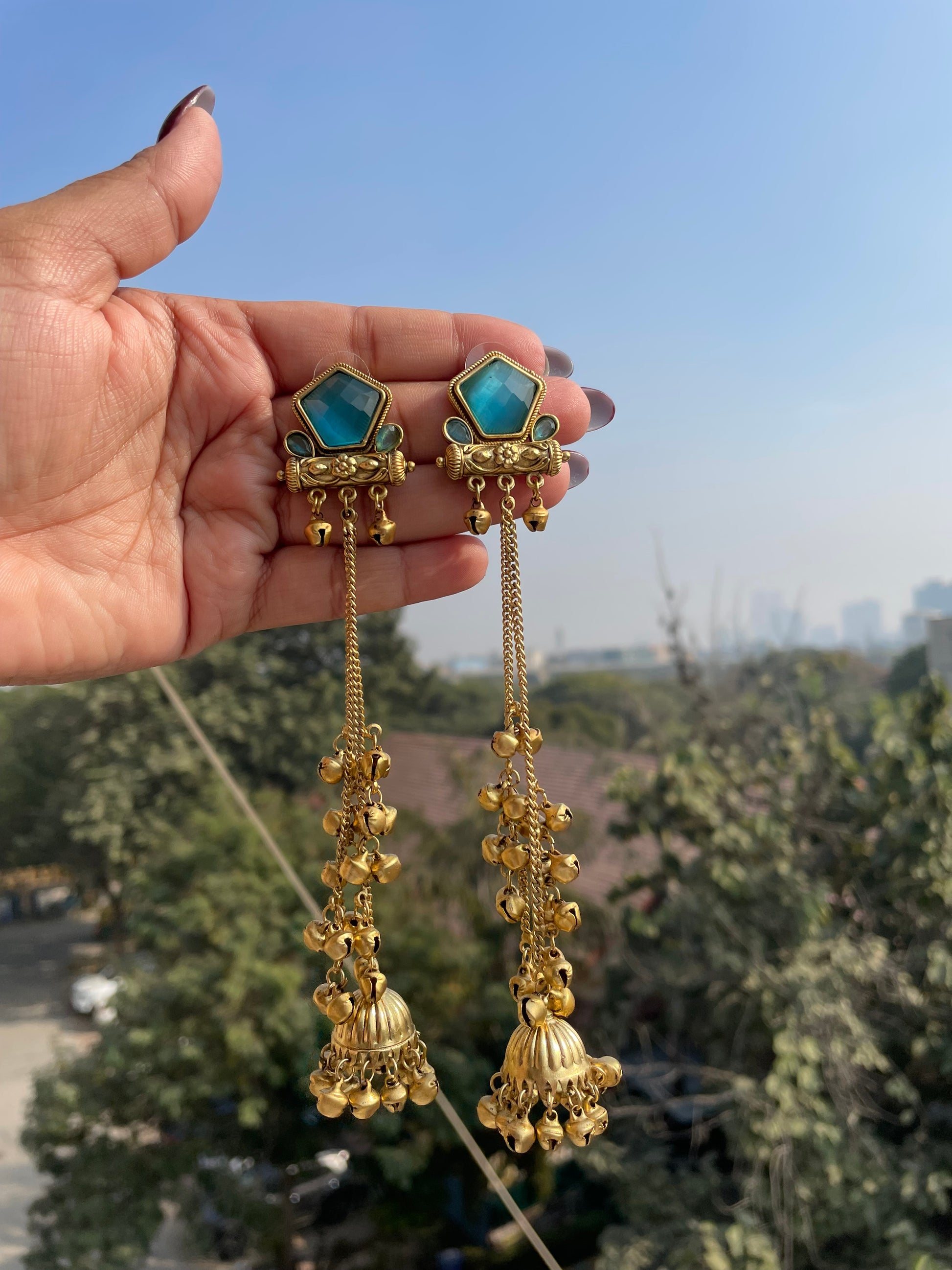 Ghungroo kashmiri jhumkas jewellerylovers