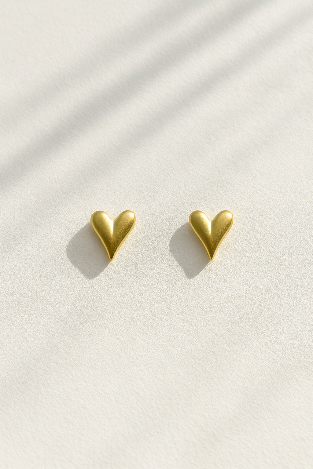Heart chunky studs jewellerylovers