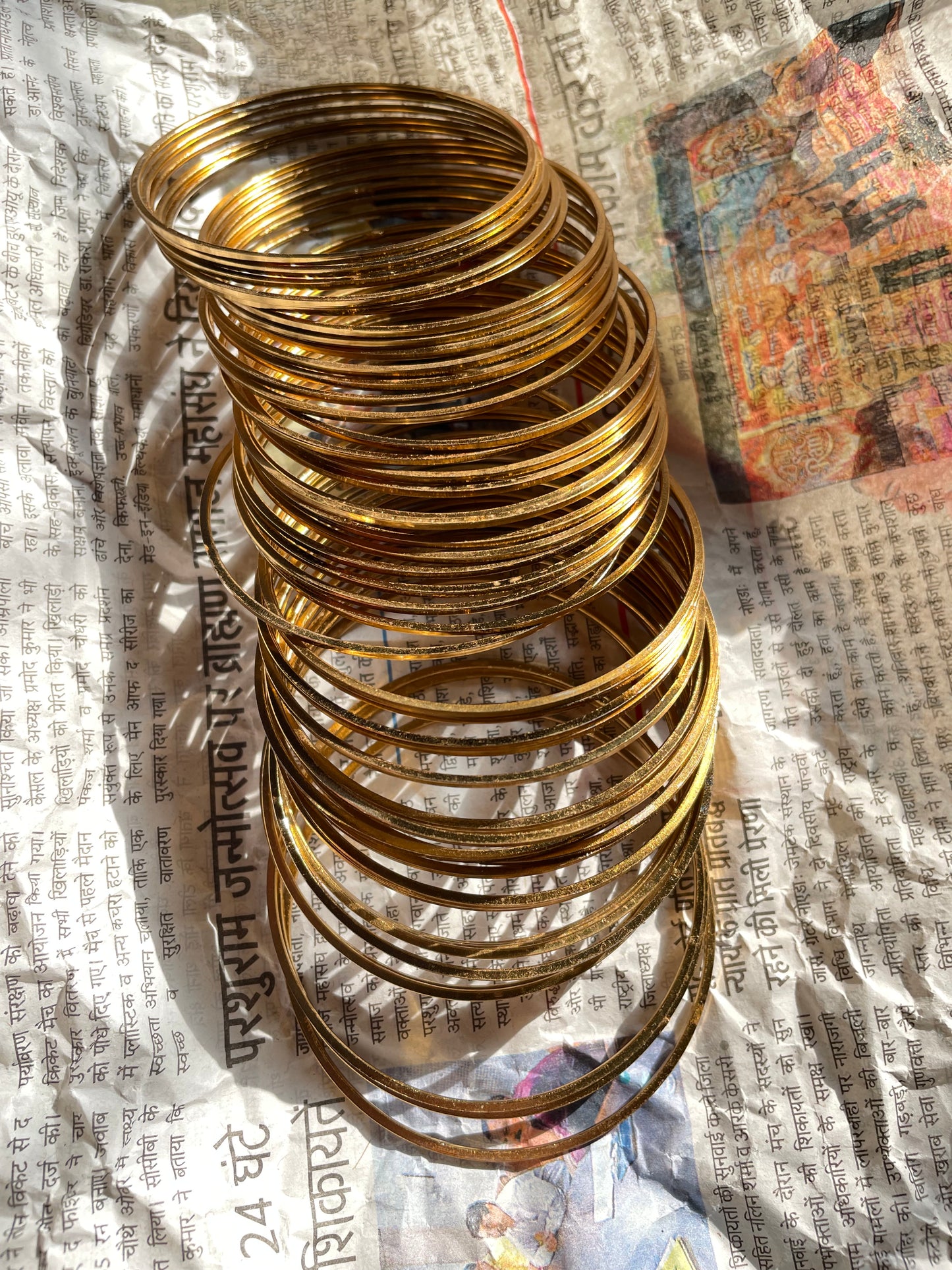 Plain Golden metal bangles set of 24 bangles jewellerylovers