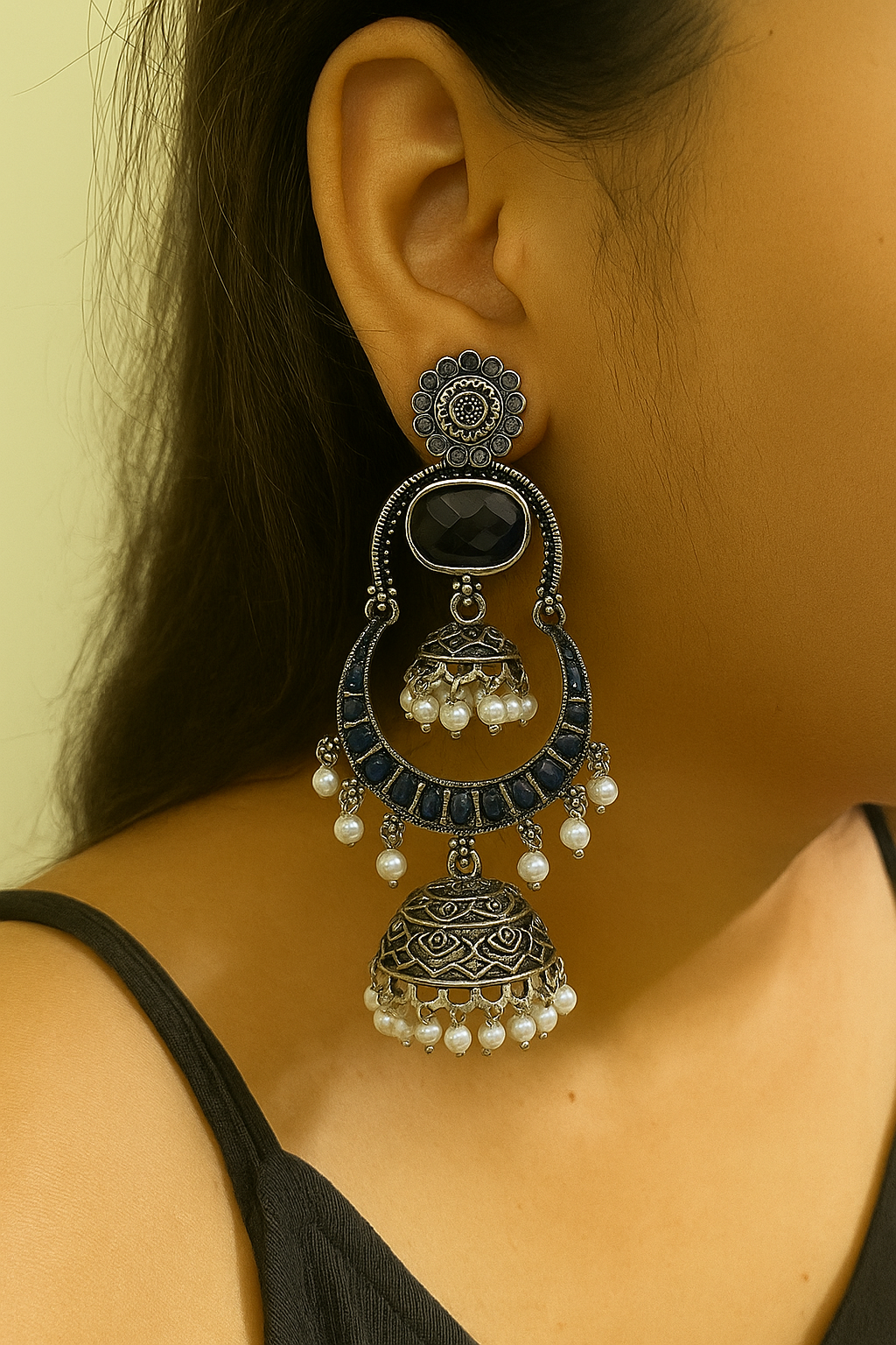 Big oxidised earrings jewellerylovers