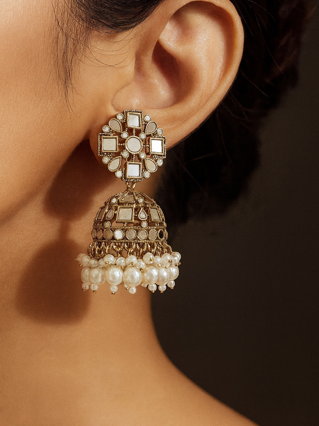 Kundan jhumka jewellerylovers