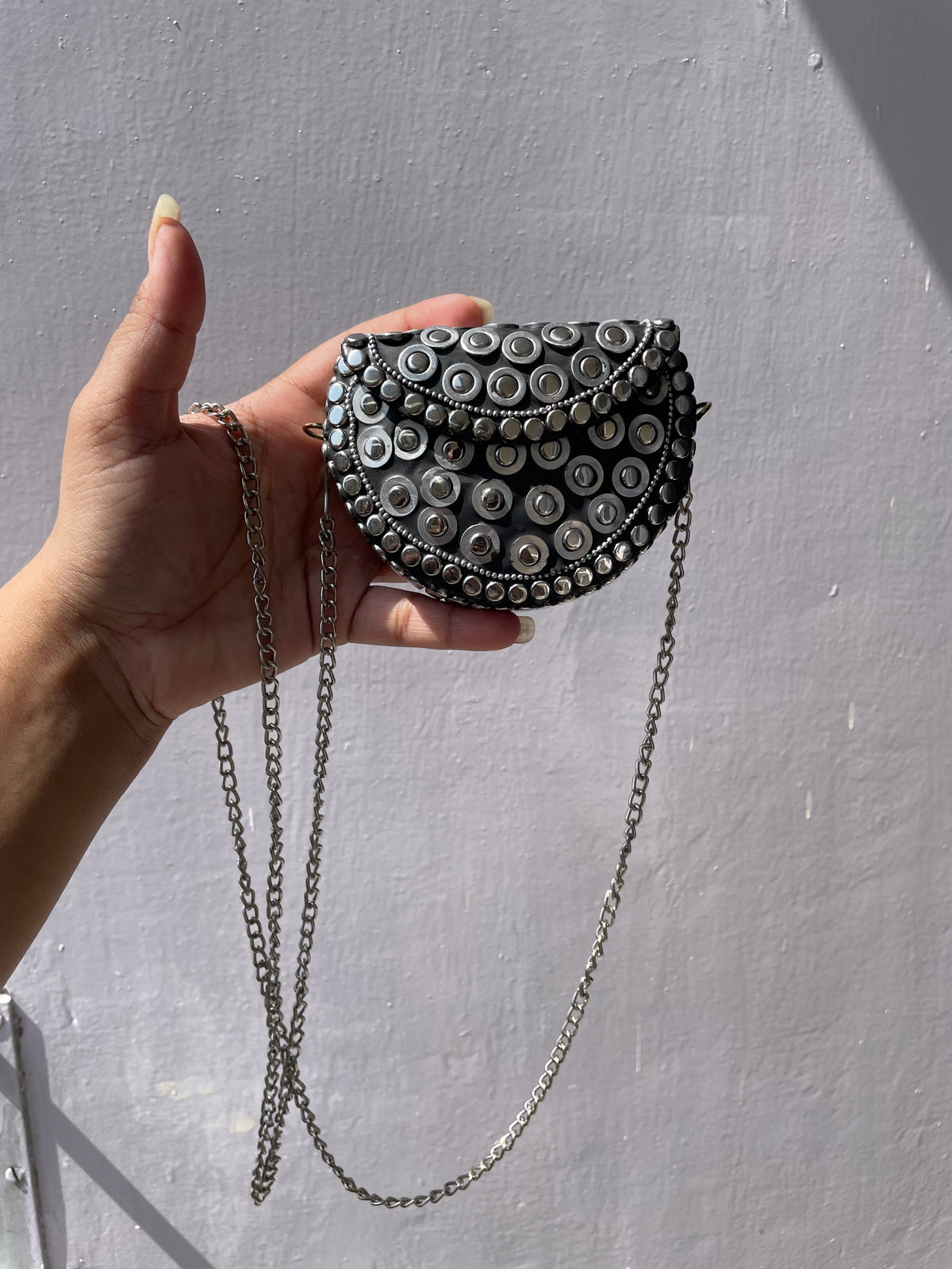 Mini Brass Sling Bag jewellerylovers
