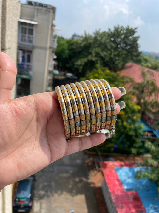dual tone spiral bangle jewellerylovers