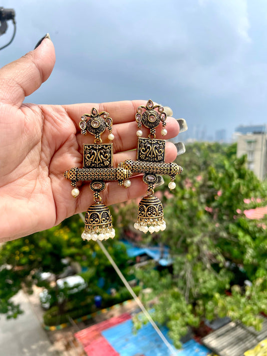 Golden jhumka jewellerylovers