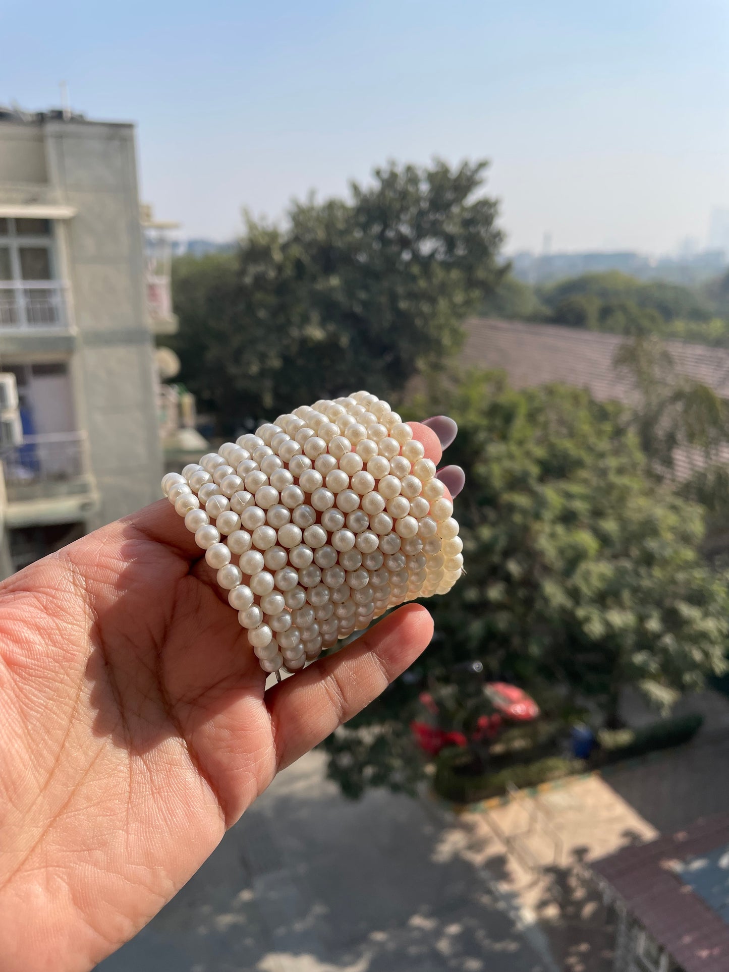 Pearl spiral bangle jewellerylovers