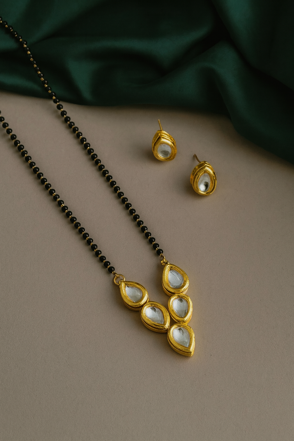 beaded kundan mangalsutra jewellerylovers