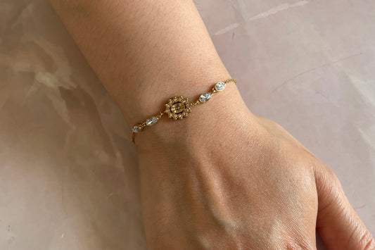 Shop delicate crystal bracelet at Jewellery Lovers. Anti-tarnish, trendy & perfect for daily or festive wear. Free shipping available. jewellerylovers