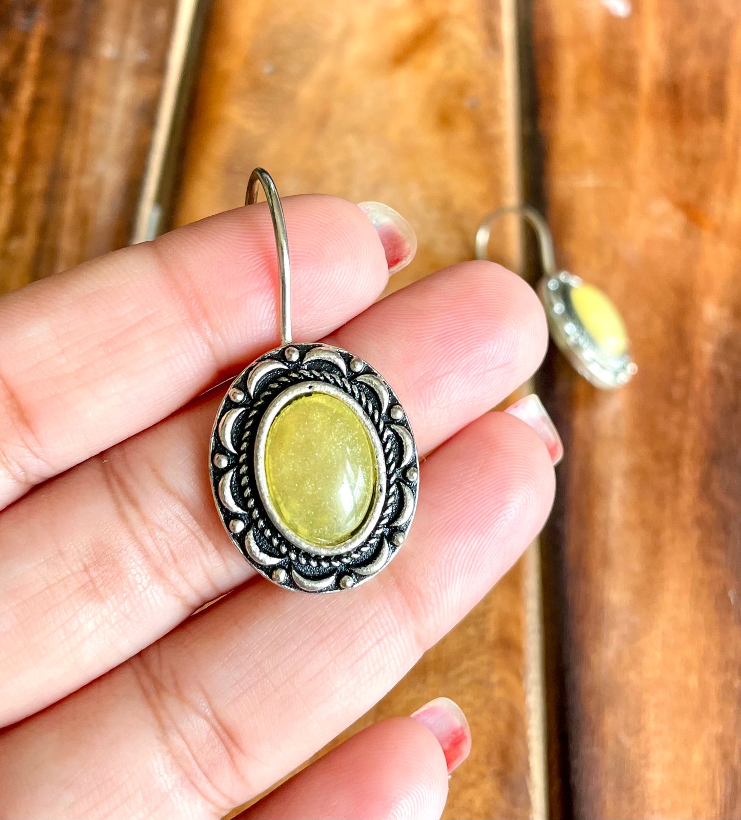 Mini button earrings