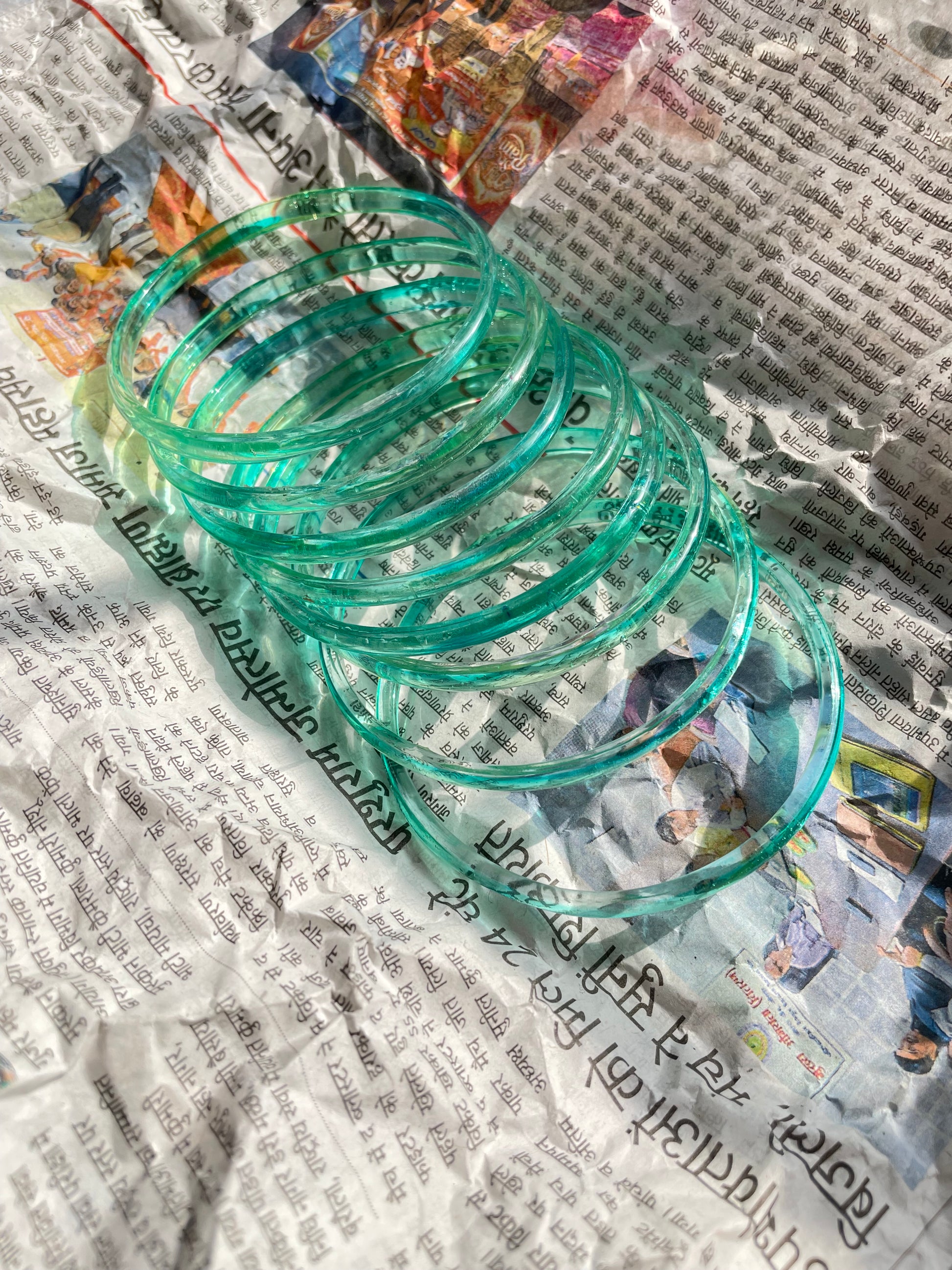 Jelly glass bangles set of 8 bangles jewellerylovers