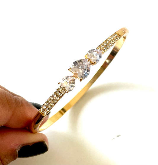 Shop triple stone bangle at Jewellery Lovers. Anti-tarnish, trendy & perfect for daily or festive wear. Free shipping available. jewellerylovers