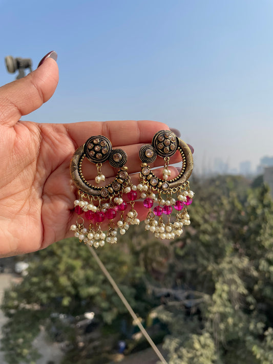 Chaandbali with ghungru earrings jewellerylovers